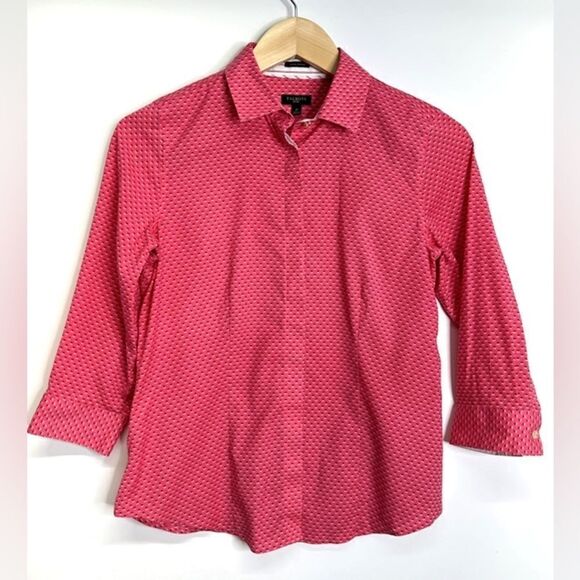 Talbots Formal Collared Shirt Women’s 3/4 Sleeve in Pink Size 2P - Picture 1 of 6
